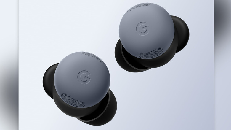 Google Pixel buds Pro 2 on light background
