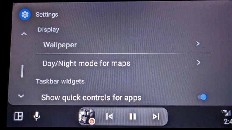 Android Auto with Widgets enabled