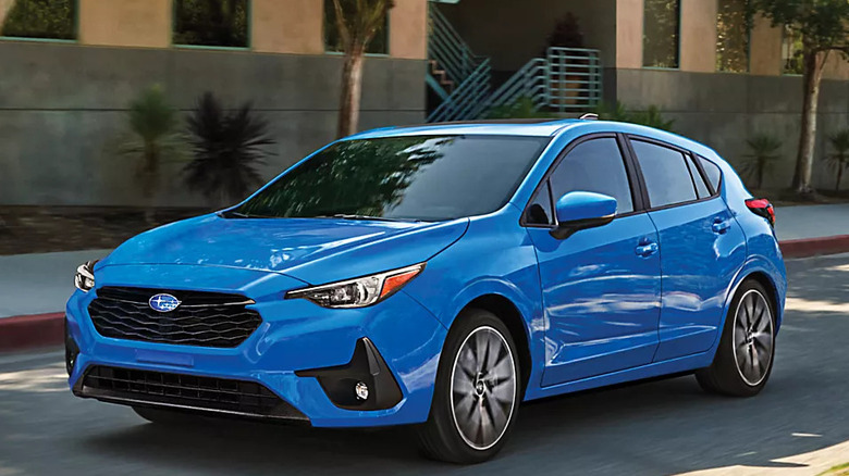 A blue 2025 Subaru Imprezza