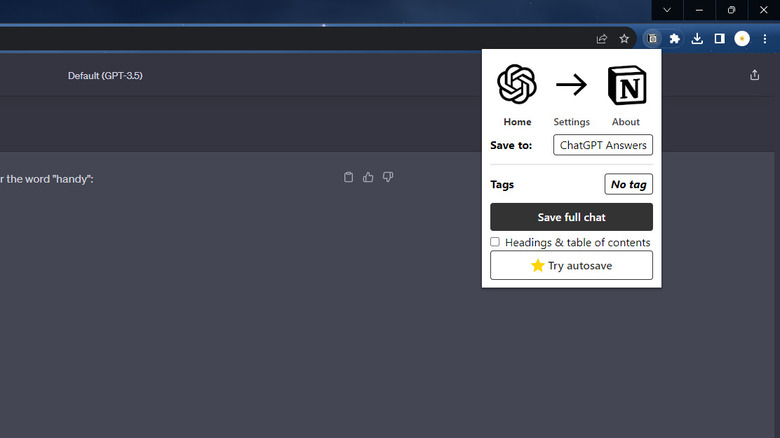 ChatGPT to Notion Chrome extension