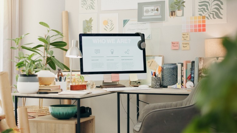 Work from home desk setup