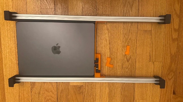 under the desk laptop storage