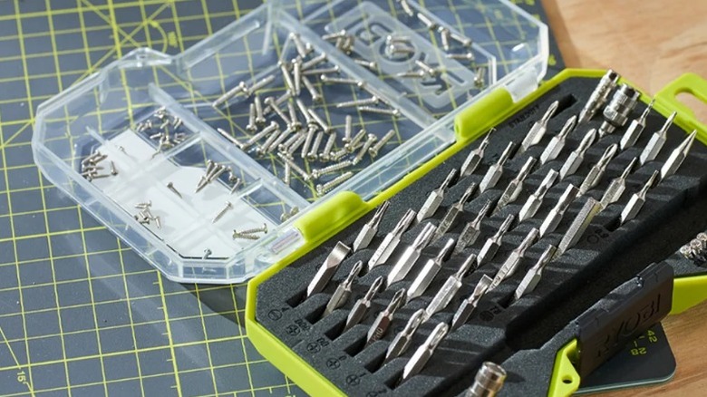 Ryobi 38-piece Precision Screwdriver Set in cutting mat
