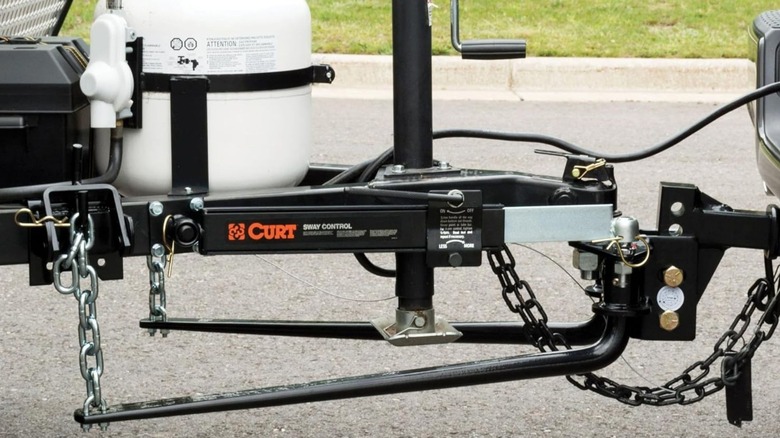 Curt sway control kit on utility trailer
