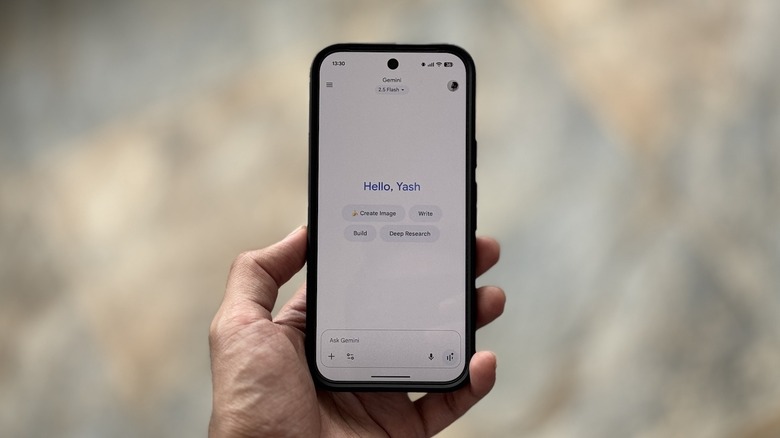 Google Gemini app on an Android phone.