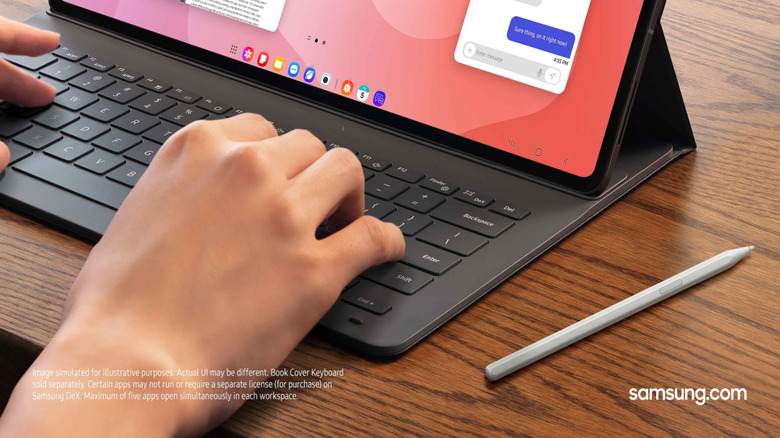 Person using Samsung Galaxy Tab S11 Ultra