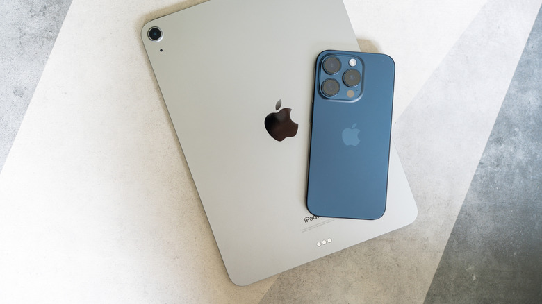 iPhone on top of iPad