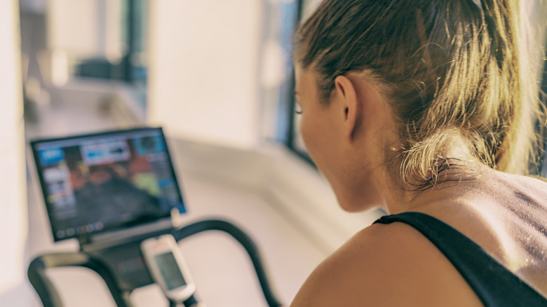 Peloton bike session