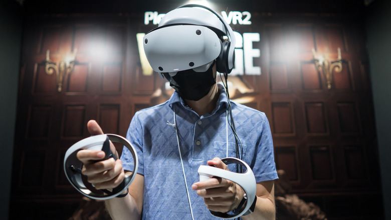 person playing PS VR2