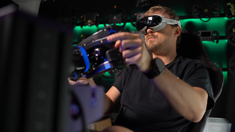 Pimax Dream Air being used in sim racing game