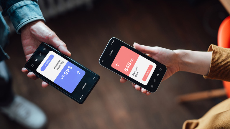 peer-to-peer payment using cell phones
