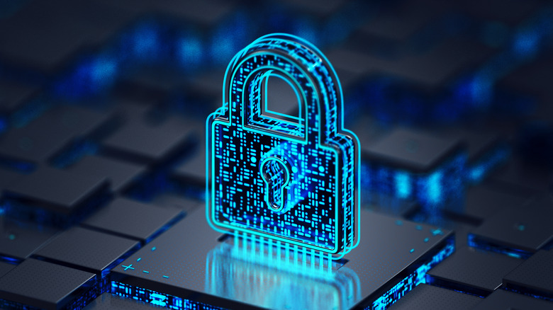 digital padlock render