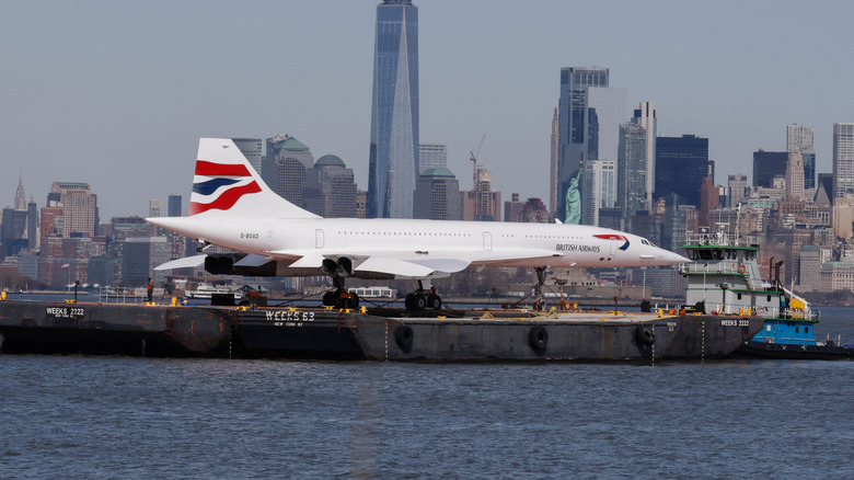 Concorde on New York barge