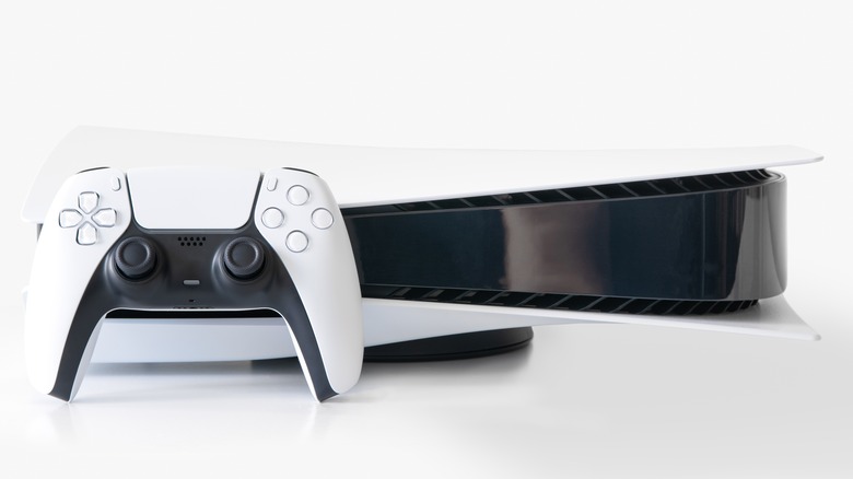 PlayStation 5 along with DualSense controller