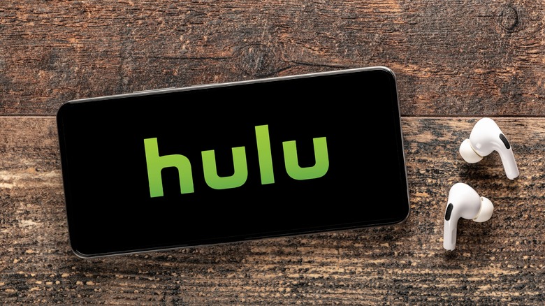 hulu logo smartphone earbuds