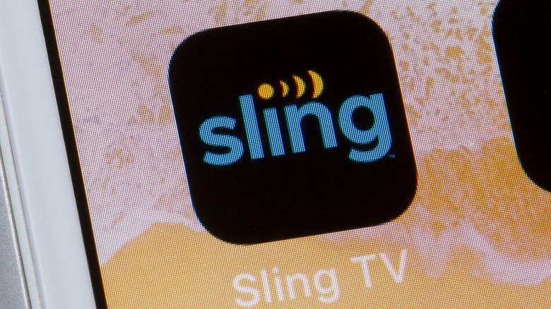 Sling TV app on screen