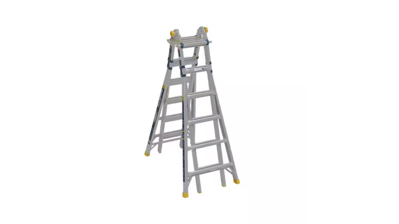 Werner ladder pictured against a white background