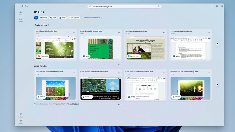 Microsoft Recall app on Windows 11
