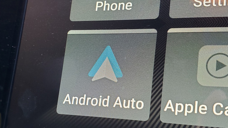 Android Auto icon displayed on a car's infotainment system