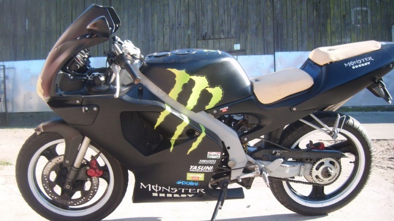 Aprilia RS 50 parked in lot