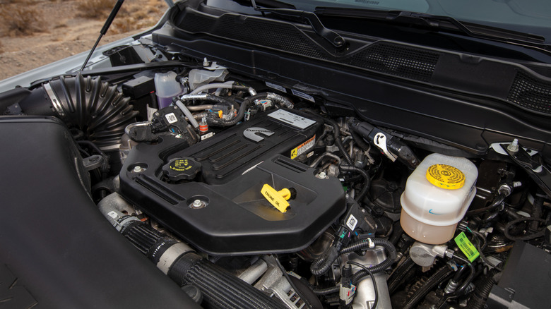 Cummins 6.7-liter in Ram truck engine bay