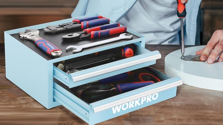 baby blue workpro toolbox