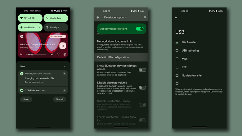 Changing default USB behavior on Android