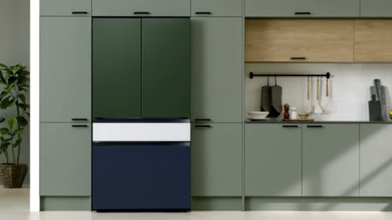 Samsung Bespoke AI refrigerator in modern kitchen