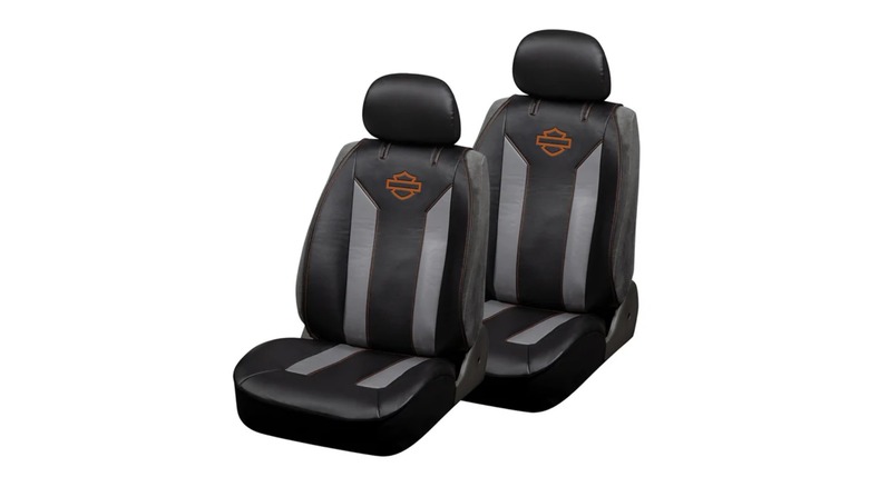 A set of Harley-Davidson car seat covers