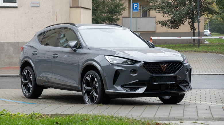 A gray Cupra Formentor parked