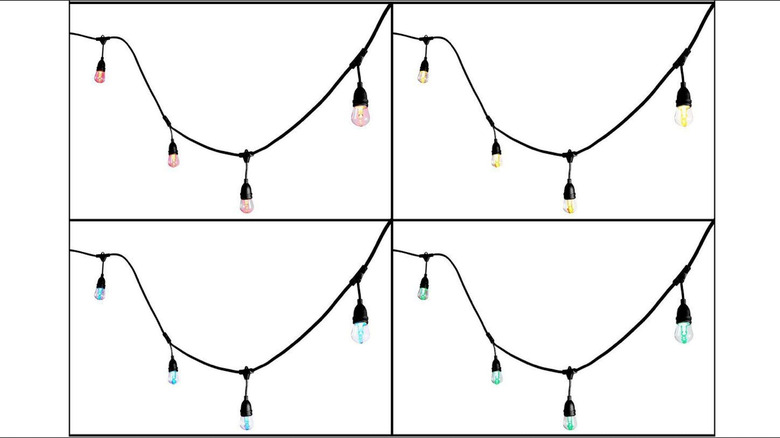 Luminar Outdoor Color Changing LED String Lights on white background