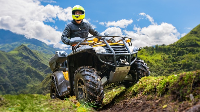 Person riding ATV