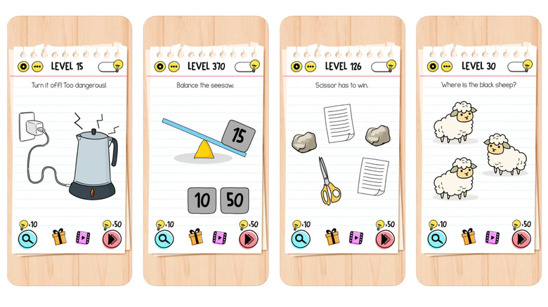Brain test phone snapshots