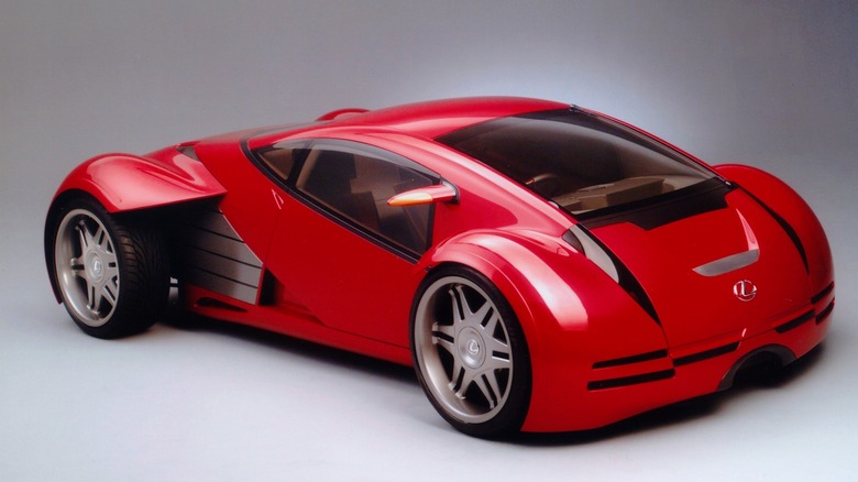 2002 Lexus 2054 Minority Report Concept on gray background front 3/4 view