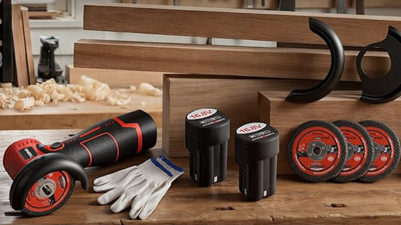 Teeno Angle Grinder with discs that you can swap out