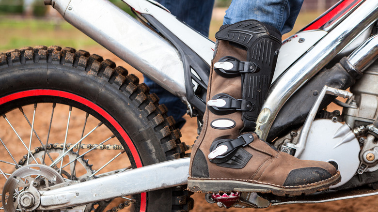 A rider with riding boots