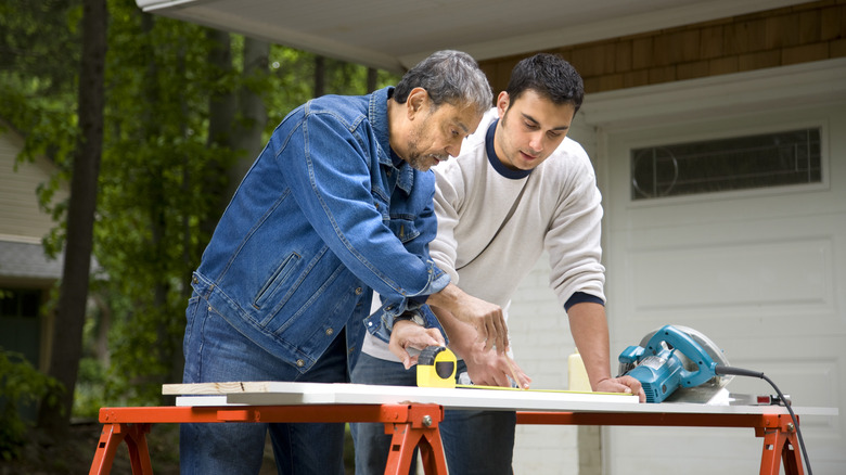 Men working on a home improvement project
