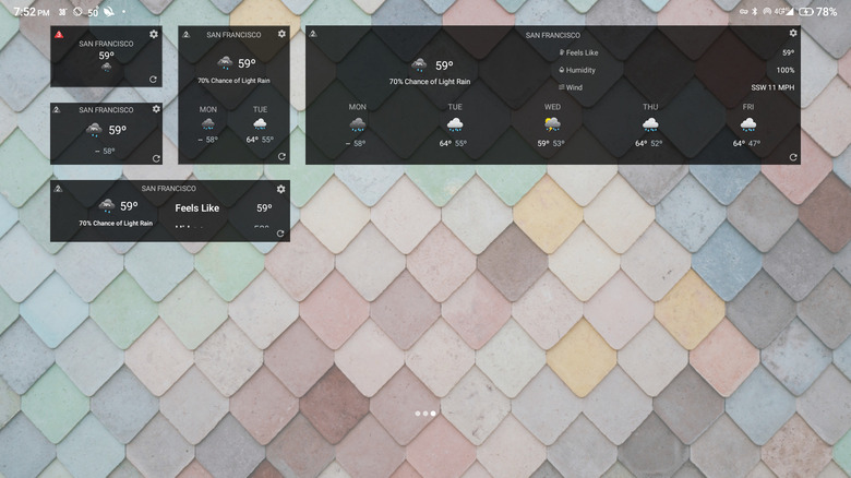 WeatherBug all widgets