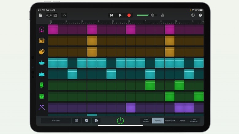 GarageBand sequencer