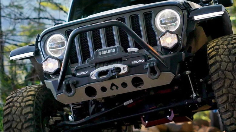 Badland winch on a Jeep