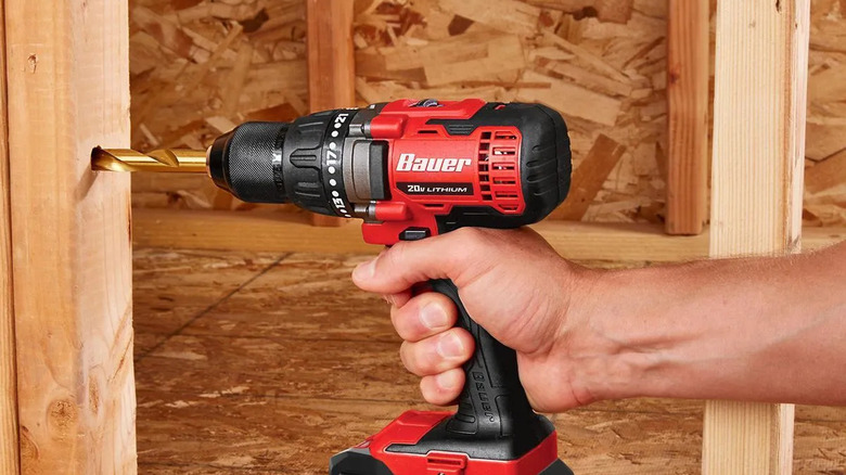 Bauer drill/driver during a DIY project
