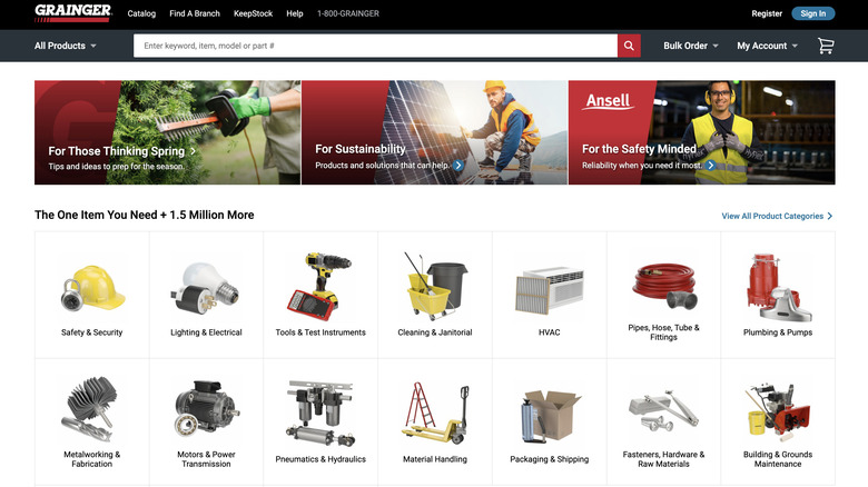 Grainger's homepage