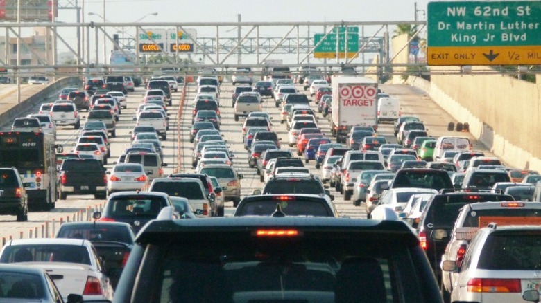 Traffic on Interstate 95 in Miami