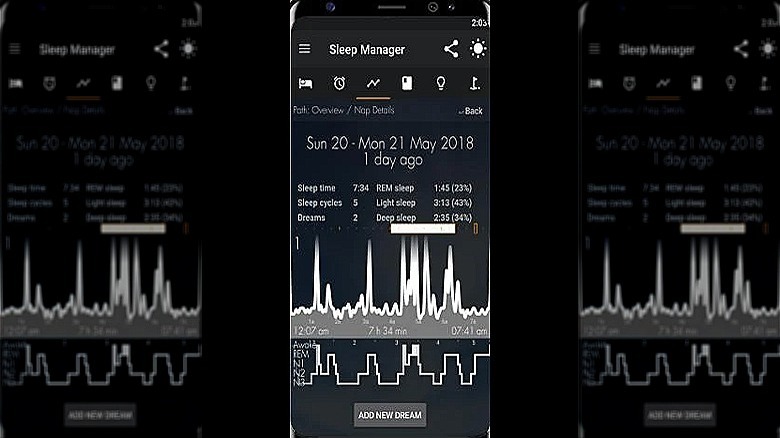 PrimeNap sleep manager screen