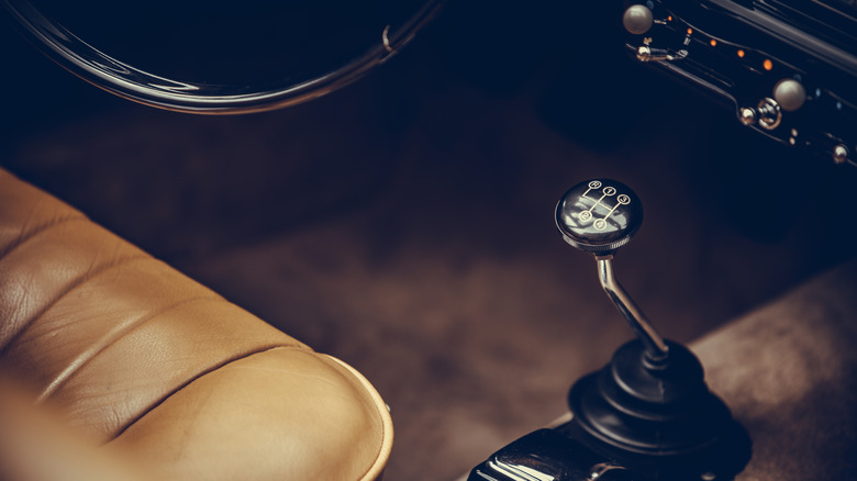 Shifter in a classic car