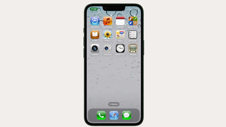 Retro iOS home screen theme