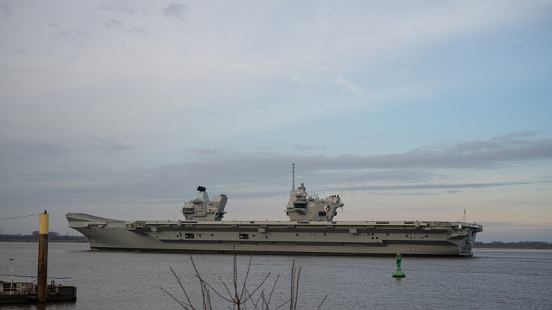 HMS Queen Elizabeth on the ocean