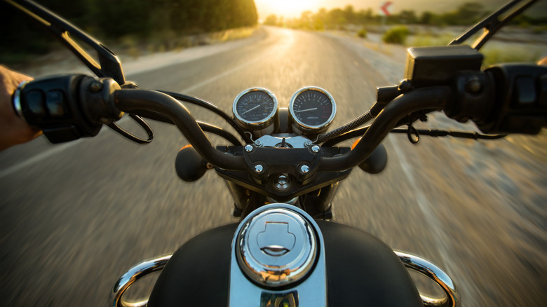 Motorcycle on road