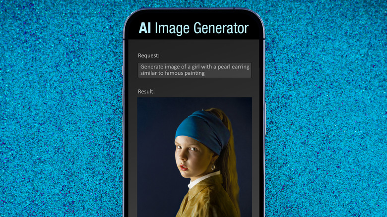sample AI image generator on phone