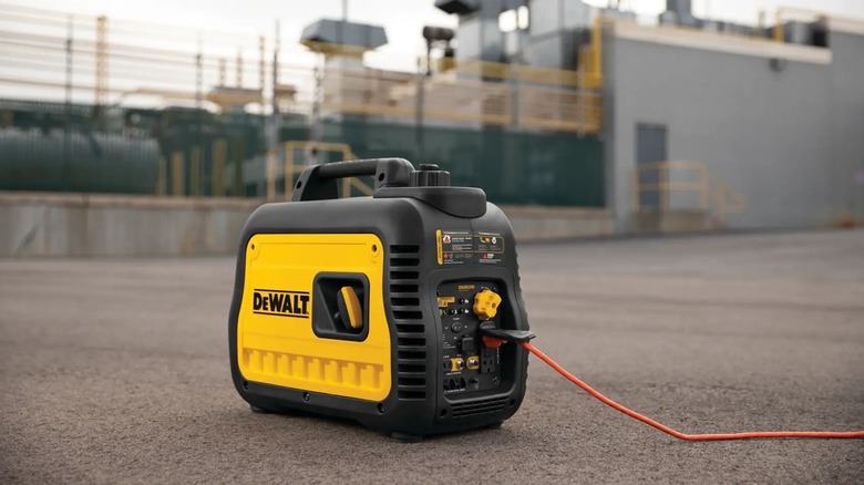 Close up DeWalt power inverter
